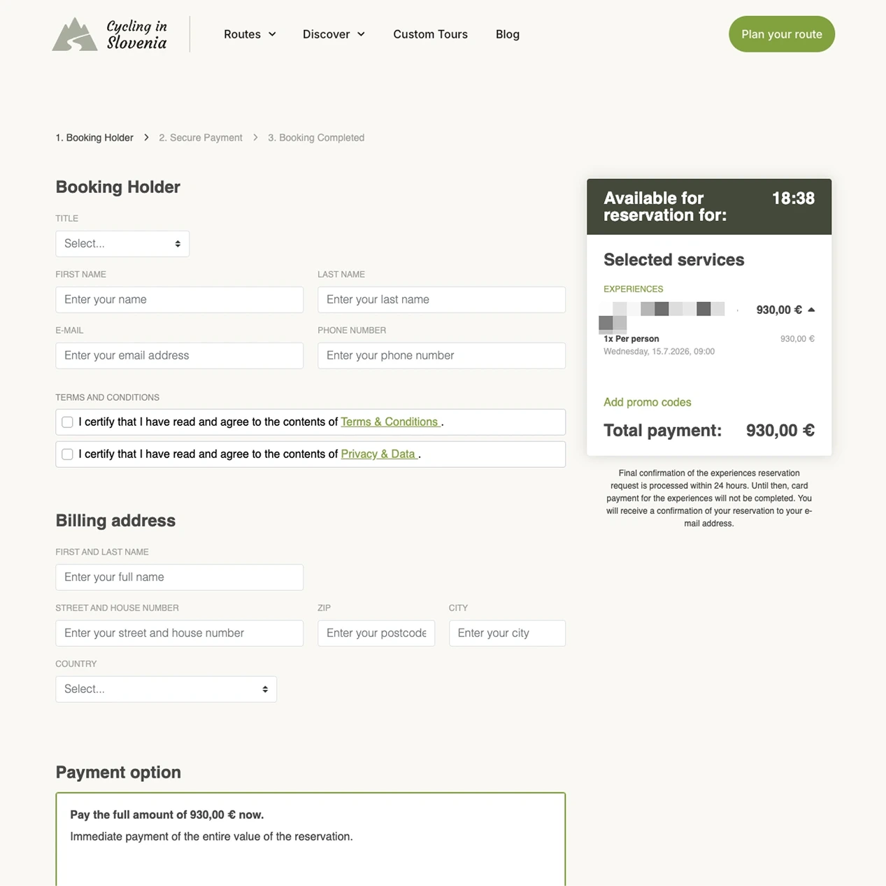 Booking